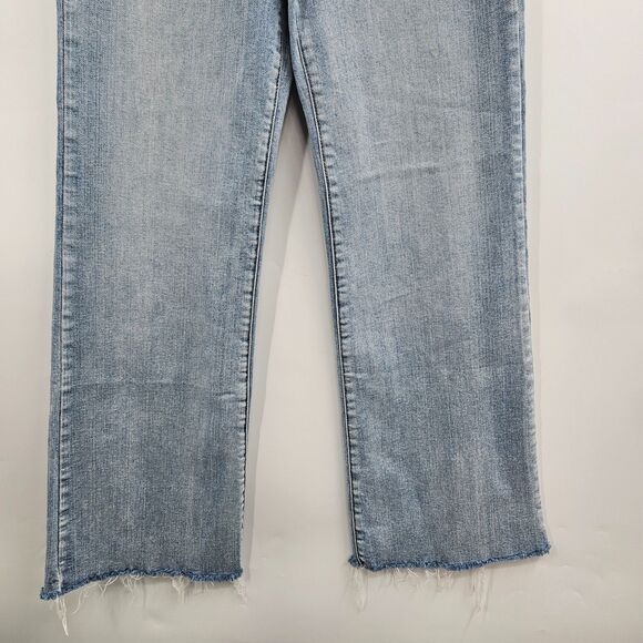 Daze Women’s Far Out High Rise Wide Leg Jeans Size 28 Light Wash Retro Flare - Picture 2 of 10